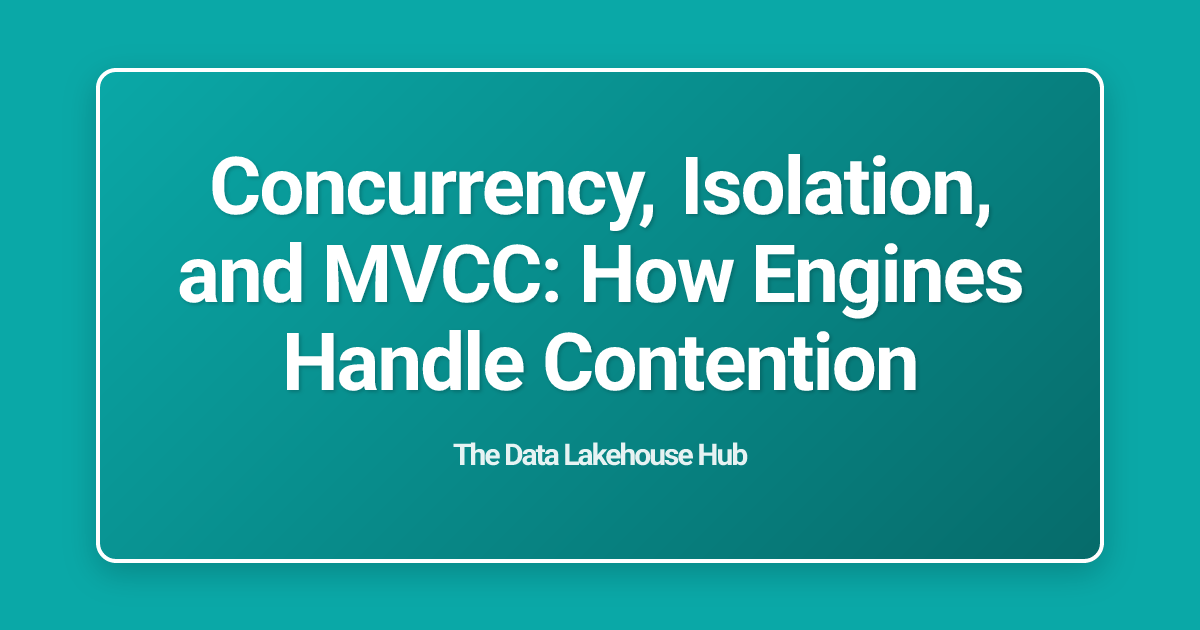 Concurrency, Isolation, and MVCC: How Engines Handle Contention
